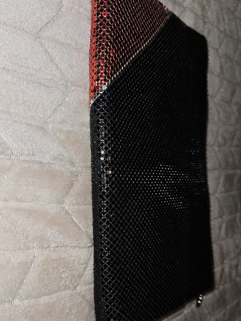 Whiting & Davis Black & Silver Sequin Geometric Clutch - Picture 11 of 13